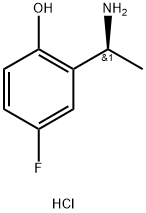 (S)-2-(1-Aminoethyl)-4-fluorophenol hydrochloride 구조식 이미지