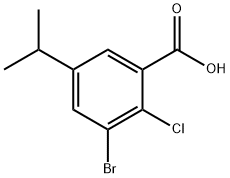 3-Bromo-2-chloro-5-isopropylbenzoic acid Structure