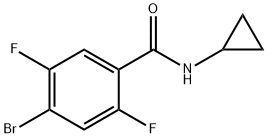 4-Bromo-N-cyclopropyl-2,5-difluorobenzamide Structure