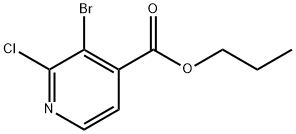 Propyl 3-bromo-2-chloroisonicotinate 구조식 이미지