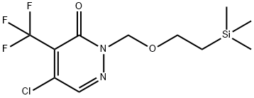 3(2H)-Pyridazinone, 5-chloro-4-(trifluoromethyl)-2-[[2-(trimethylsilyl)ethoxy]methyl]- 구조식 이미지