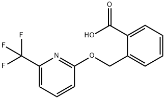 Benzoic acid, 2-[[[6-(trifluoromethyl)-2-pyridinyl]oxy]methyl]- Structure