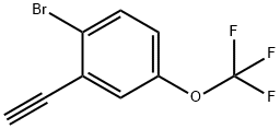 Benzene, 1-bromo-2-ethynyl-4-(trifluoromethoxy)- Structure