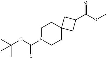 7-Azaspiro[3.5]nonane-2,7-dicarboxylic acid, 7-(1,1-dimethylethyl) 2-methyl ester Structure