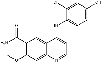 6-Quinolinecarboxamide, 4-[(2-chloro-4-hydroxyphenyl)amino]-7-methoxy- Structure