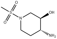 3-Piperidinol, 4-amino-1-(methylsulfonyl)-, (3R,4R)- Structure