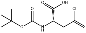 4-Pentenoic acid, 4-chloro-2-[[(1,1-dimethylethoxy)carbonyl]amino]-, (2S)- Structure