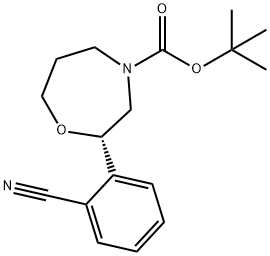 tert-butyl (S)-2-(2-cyanophenyl)-1,4-oxazepane-4-carboxylate Structure