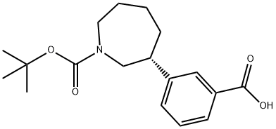 (R)-3-(1-(tert-butoxycarbonyl)azepan-3-yl)benzoic acid Structure