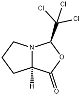 1H,3H-Pyrrolo[1,2-c]oxazol-1-one, tetrahydro-3-(trichloromethyl)-, (3R,7aR)- Structure