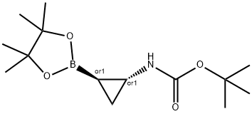trans-tert-butyl-2-(4,4,5,5-tetramethyl-1,3,2-dioxaborolan-2-yl)cyclopropyl)carbamate hydrochloride 구조식 이미지