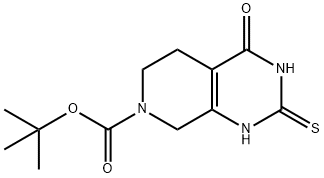 Pyrido[3,4-d]pyrimidine-7(1H)-carboxylic acid, 2,3,4,5,6,8-hexahydro-4-oxo-2-thioxo-, 1,1-dimethylethyl ester 구조식 이미지