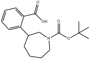 2-(1-(tert-butoxycarbonyl)azepan-3-yl)benzoic acid Structure