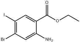 Benzoic acid, 2-amino-4-bromo-5-iodo-, ethyl ester Structure