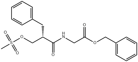 Glycine, N-[(2S)-2-[[(methylsulfonyl)oxy]methyl]-1-oxo-3-phenylpropyl]-, phenylmethyl ester Structure