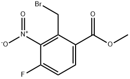 Benzoic acid, 2-(bromomethyl)-4-fluoro-3-nitro-, methyl ester Structure