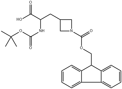 2-{[(tert-butoxy)carbonyl]amino}-3-(1-{[(9H-fluoren -9-yl)methoxy]carbonyl}azetidin-3-yl)propanoic acid Structure