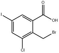 Benzoic acid, 2-(bromomethyl)-3-chloro-5-iodo- Structure