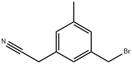 Benzeneacetonitrile, 3-(bromomethyl)-5-methyl- Structure