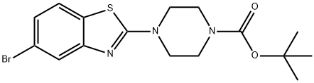 1-Piperazinecarboxylic acid, 4-(5-bromo-2-benzothiazolyl)-, 1,1-dimethylethyl ester Structure