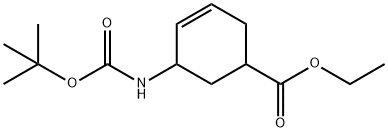 5-Boc-amino-cyclohex-3-enecarboxylic acid ethyl ester Structure