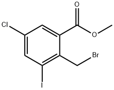 methyl 2-(bromomethyl)-5-chloro-3-iodobenzoate Structure