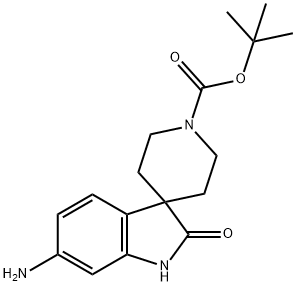 Spiro[3H-indole-3,4′-piperidine]-1′-carboxylic acid, 6-amino-1,2-dihydro-2-oxo-,… Structure