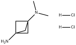 Bicyclo[1.1.1]pentane-1,3-diamine, N1,N1-dimethyl-, hydrochloride (1:2) Structure