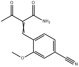 Butanamide, 2-[(4-cyano-2-methoxyphenyl)methylene]-3-oxo- Structure