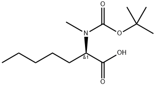 (2R)-2-{[(tert-butoxy)carbonyl](methyl)amino}heptanoic acid Structure