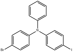 Benzenamine, 4-bromo-N-(4-iodophenyl)-N-phenyl- Structure