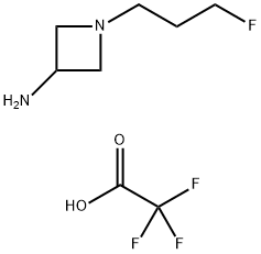 3-Azetidinamine, 1-(3-fluoropropyl)-, 2,2,2-trifluoroacetate (1:2) 구조식 이미지
