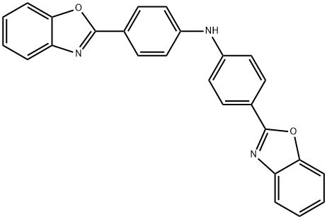 Benzenamine, 4-(2-benzoxazolyl)-N-[4-(2-benzoxazolyl)phenyl]- Structure