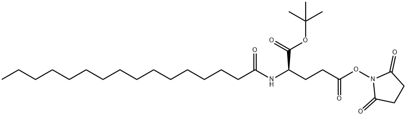 1-O-tert-butyl 5-O-(2,5-dioxopyrrolidin-1-yl) (2R)-2-(hexadecanoylamino)pentanedioate Structure