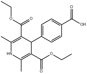 3,5-Bis(carbethoxy)-4-(4-carboxyphenyl)-1,4-dihydro-2,6-dimethylpyridin Structure