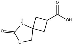 7-Oxa-5-azaspiro[3.4]octane-2-carboxylic acid, 6-oxo- Structure