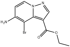 5-Amino-4-bromo-pyrazolo[1,5-a]pyridine-3-carboxylic acid ethyl ester Structure