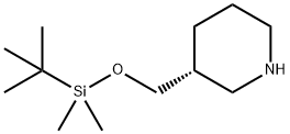 Piperidine, 3-[[[(1,1-dimethylethyl)dimethylsilyl]oxy]methyl]-, (3R)- Structure