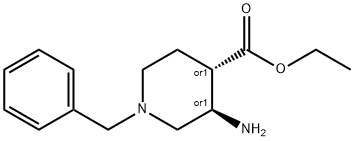 trans-3-Amino-1-benzyl-piperidine-4-carboxylic acid ethyl ester Structure