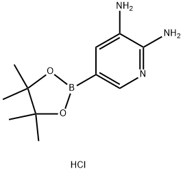 5-(4,4,5,5-Tetramethyl-[1,3,2]dioxaborolan-2-yl)-pyridine-2,3-diamine dihydrochloride Structure