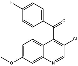 Methanone, (3-chloro-7-methoxy-4-quinolinyl)(4-fluorophenyl)- Structure