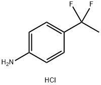 Benzenamine, 4-(1,1-difluoroethyl)-, hydrochloride (1:1) Structure