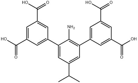 2'-amino-5'-isopropyl-[1,1':3',1"-terphenyl]-3,3",5,5"-tetracarboxylic acid Structure