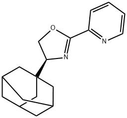 Pyridine, 2-[(4S)-4,5-dihydro-4-tricyclo[3.3.1.13,7]dec-1-yl-2-oxazolyl]- Structure