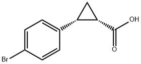 (1S,2R)-2-(4- bromophenyl)-Cyclopropanecarboxylic acid Structure