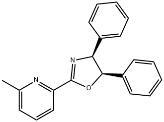 Pyridine, 2-[(4S,5R)-4,5-dihydro-4,5-diphenyl-2-oxazolyl]-6-methyl- Structure