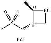 (2R,3S)-2-methyl-3-(methylsulfonylmethyl)azetidine hydrochloride Structure