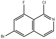 Isoquinoline, 6-bromo-1-chloro-8-fluoro- 구조식 이미지