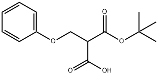 Propanedioic acid, 2-(phenoxymethyl)-, 1-(1,1-dimethylethyl) ester Structure