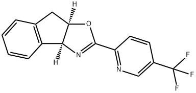 (3aS,8aR)-2-(5-(trifluoromethyl)pyridin-2-yl)-8,8a-dihydro-3aH-indeno[1,2-d]oxazole 구조식 이미지